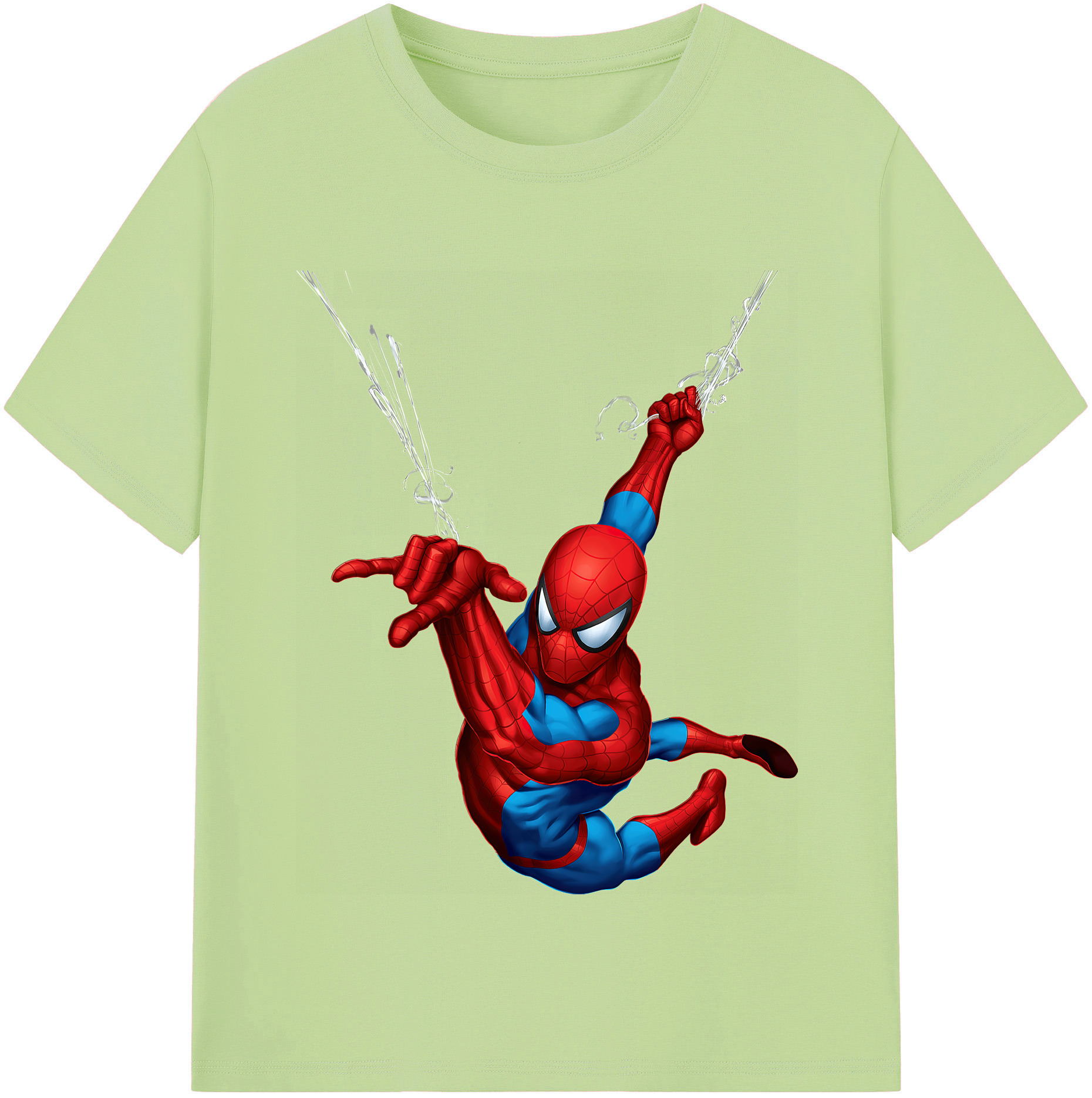 （画像用） Spider Man スパイダーマン 綿100％半袖Tシャツ（フロントプリント）